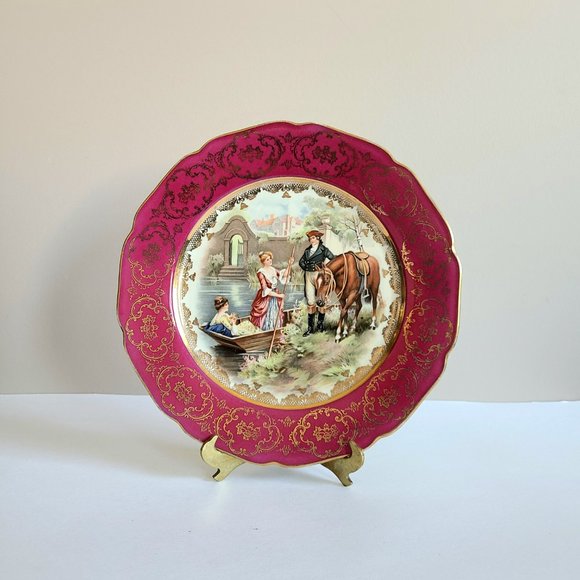 Large 10.5'' Vintage Bohemia Royal Ivory ceramic porcelain plate. - Picture 2 of 9